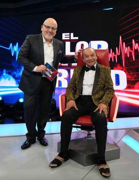 Beto Ortiz y Melcochita durante la grabación de 'El valor de la verdad' | Foto: Instagram