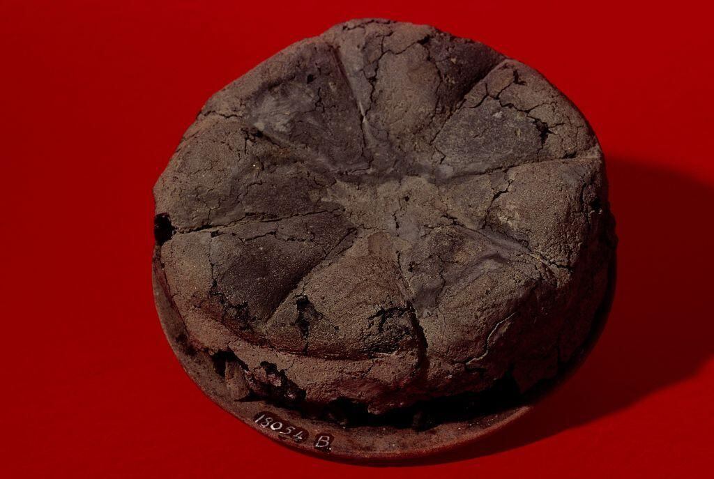 Charred bread, from Modesto bakery, Pompeii.  (GET IMAGES).