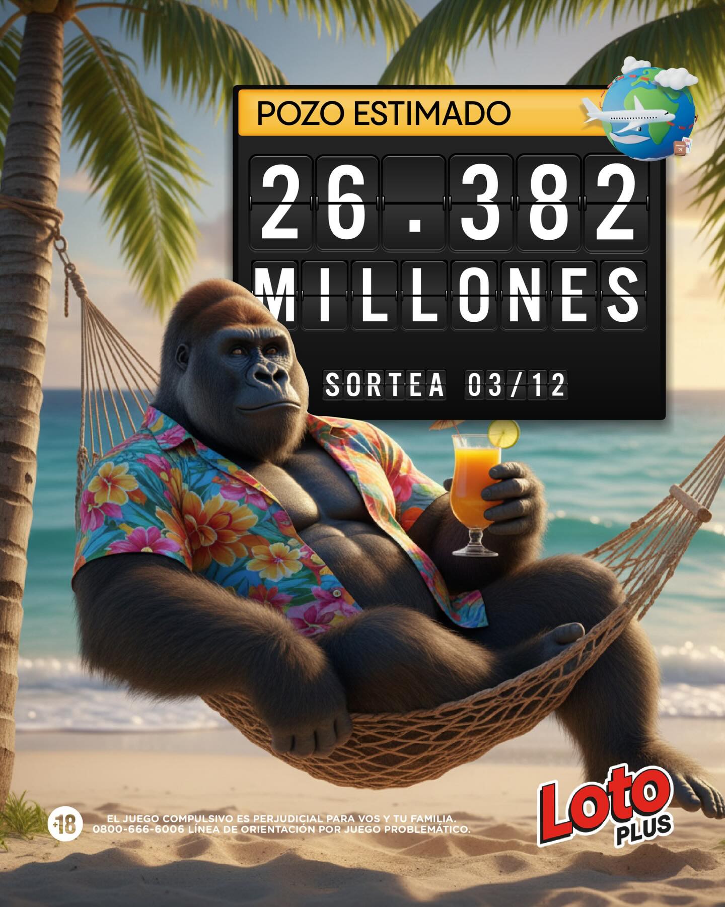 El nuevo Loto Plus se sorteará en la noche de este miércoles 3 de diciembre con un gran pozo de: