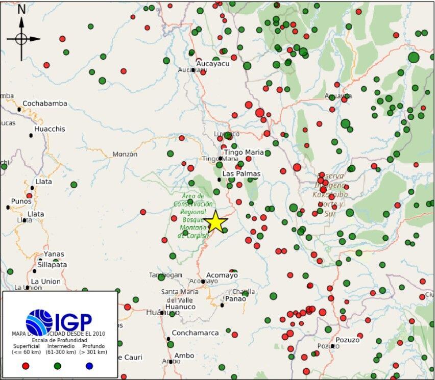 Sismos reportados durante la madrugada del martes 4 de marzo.