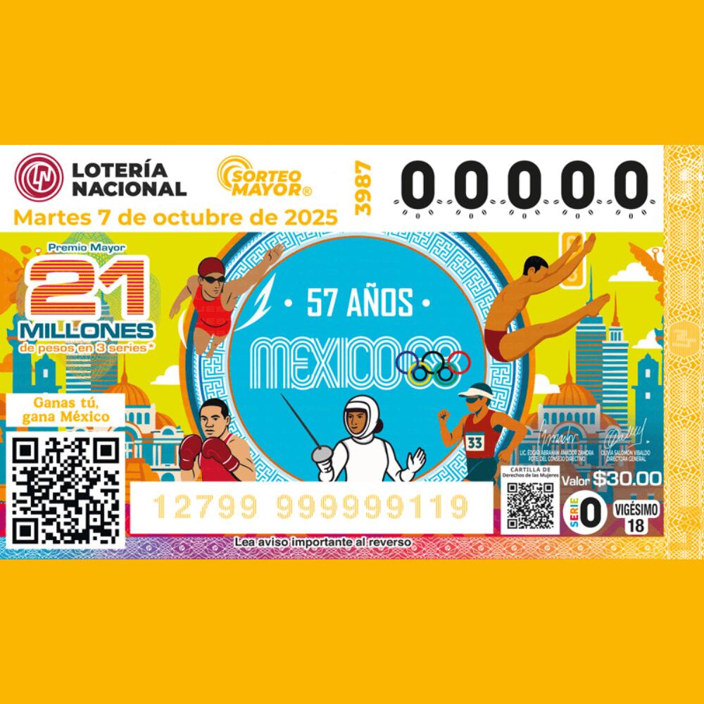 Conoce el billete para el sorteo de esta noche.