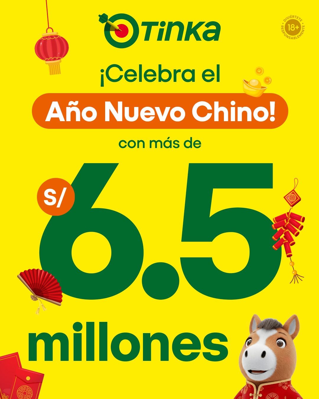 El pozo de La Tinka tiene un premio con más de 6 millones y esta noche de domingo ¡Tú puedes ser el próximo millonario del Perú!