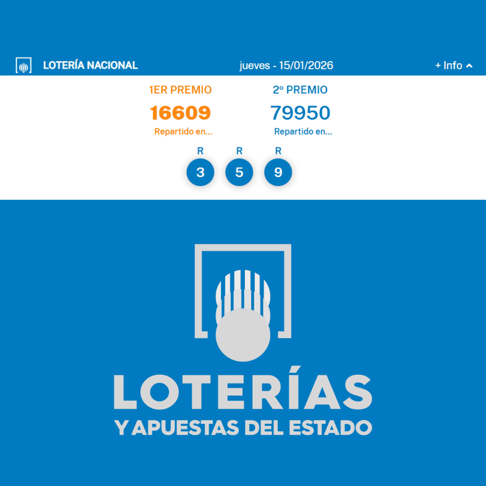 Conoce los números del primer premio de la Lotería Nacional.