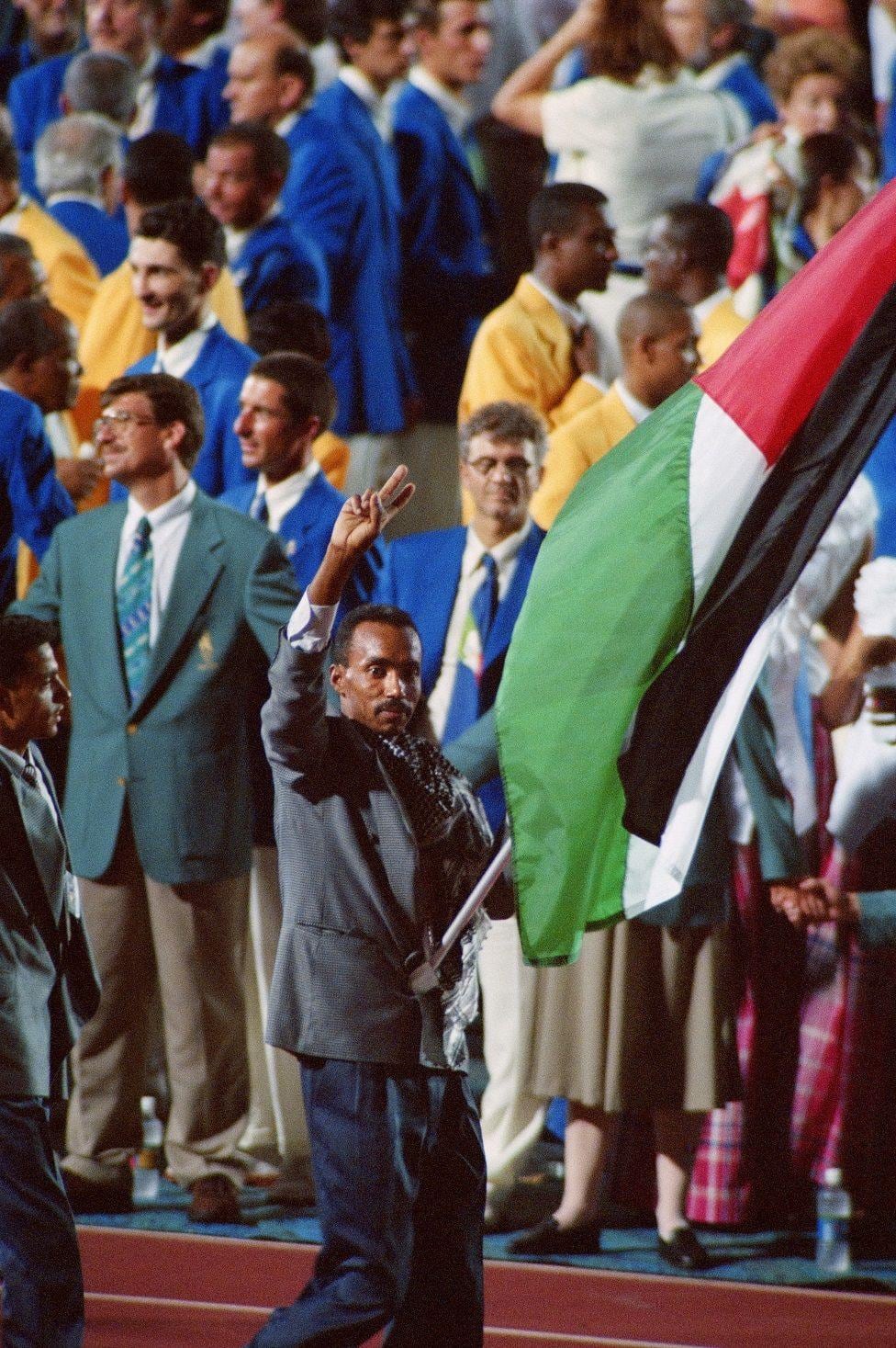 Minutos después sería el turno de la delegación palestina. (VINCENT AMALVY/IOPP/AFP).