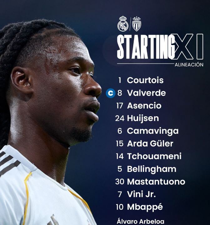 Confirmada la alineación del Real Madrid