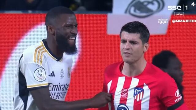 De no creer: Rüdiger le pellizcó el pezón a Morata en pleno partido | VIDEO