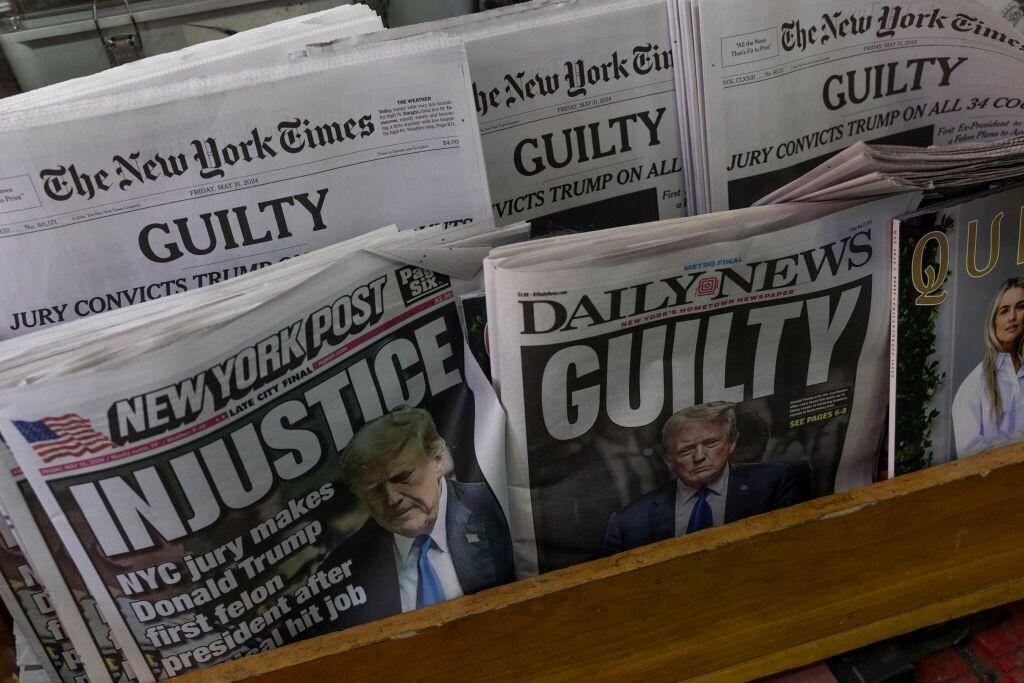 A finales de mayo, Trump se convirtió en el primer expresidente de Estados Unidos en ser condenado en un juicio penal. (GETTY IMAGES).