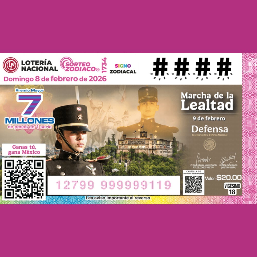 Conoce el billete para el sorteo de esta noche.