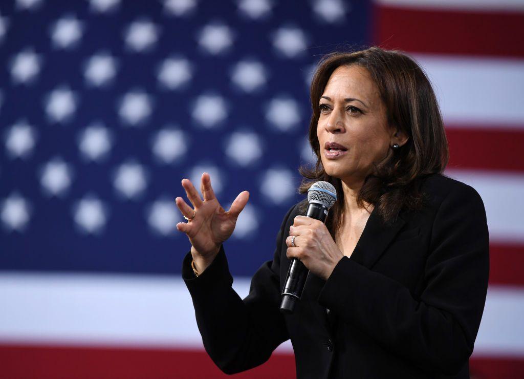 There is no mechanism that would give Harris an advantage if Biden decides to drop out of the presidential race.  (GET IMAGES).