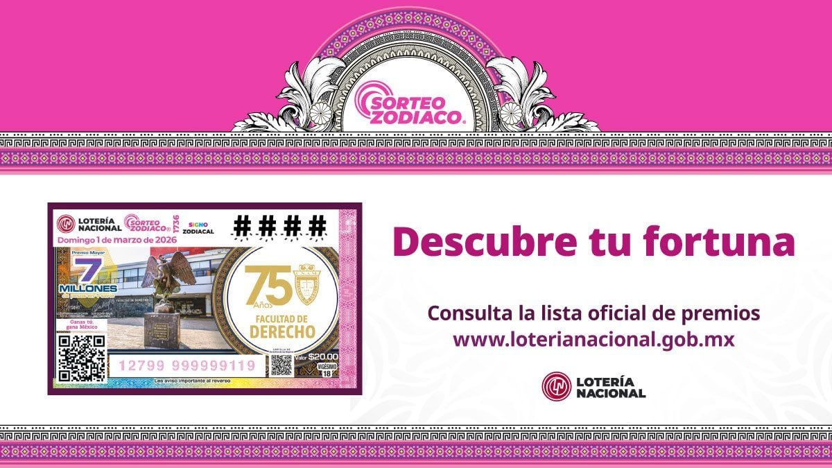 Haz clic en la imagen y revisa la lista de premios del Sorteo Zodiaco 1736.