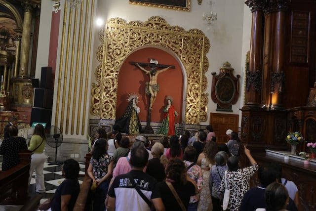 En el caso de la iglesia La Merced, el aforo permitido es de 600 personas. Fotos: Hugo Pérez /@photo.gec