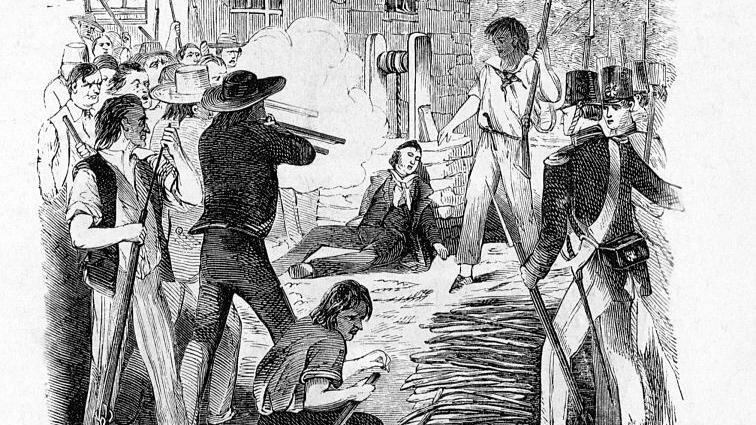 El dibujo ilustra el asesinato de Joseph Smith. (GETTY IMAGES).