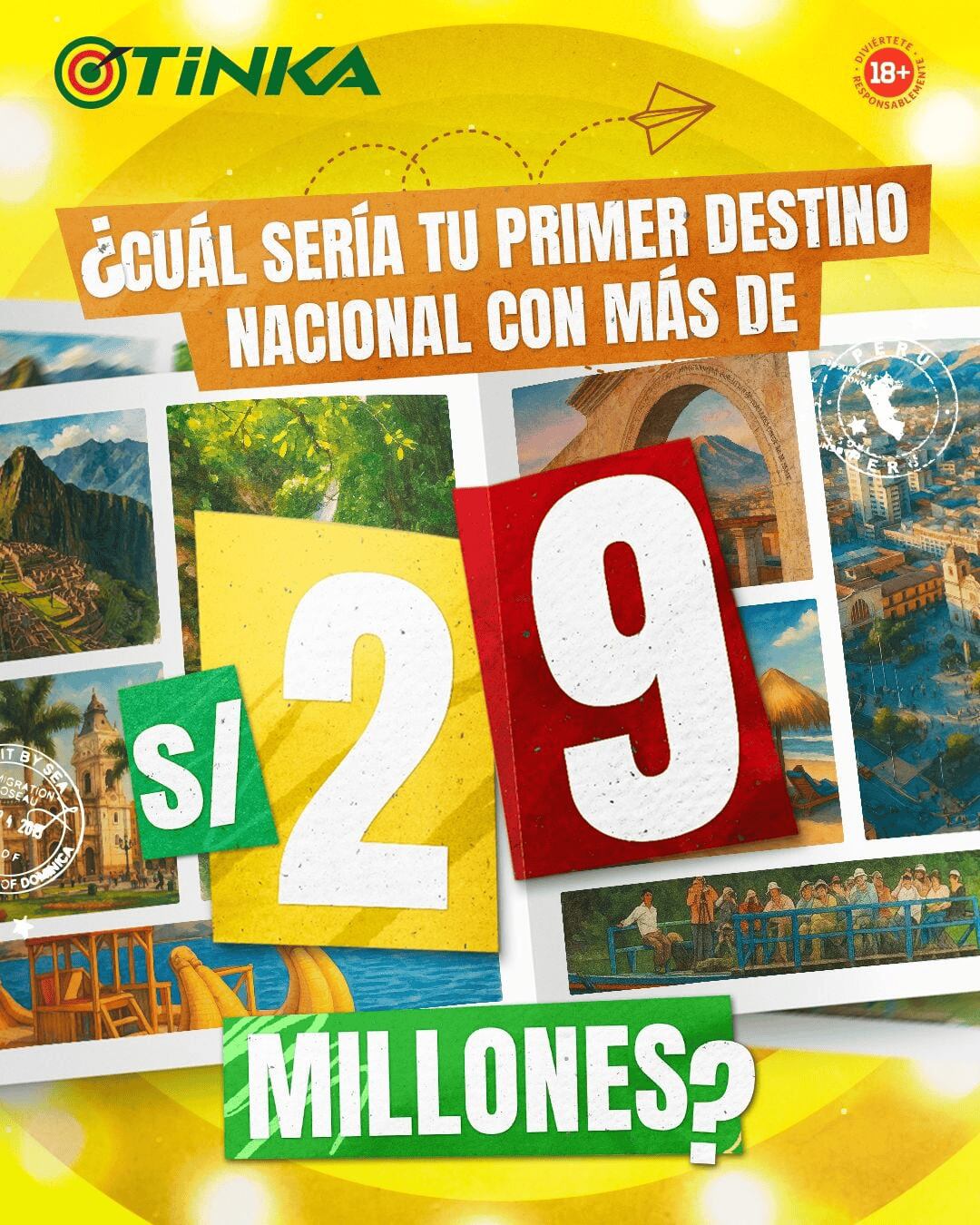 El Pozo de La Tinka tiene un pozo histórico con más de 29 millones y esta noche de domingo ¡Tú puedes ser el próximo millonario del Perú!