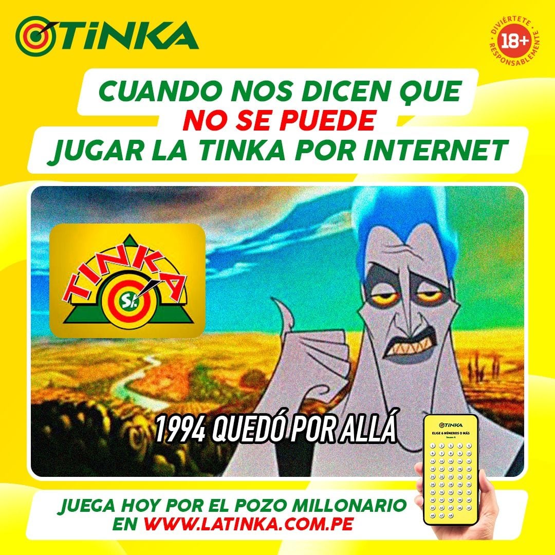 Recuerda que puedes realizar tu jugada y ser el próximo millonario del Perú mediante la web de La Tinka .