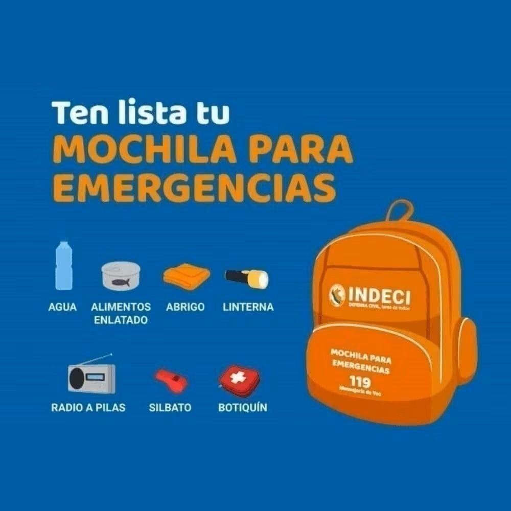 REVISA LO QUE UNA MOCHILA DEBE EMERGENCIAS PARA EL HOGAR DEBE CONTENER.