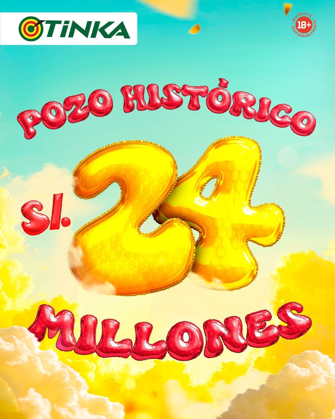 El Pozo de La Tinka tiene un pozo histórico con más de 24 millones y esta noche de miércoles ¡Tú puedes ser el próximo millonario del Perú!