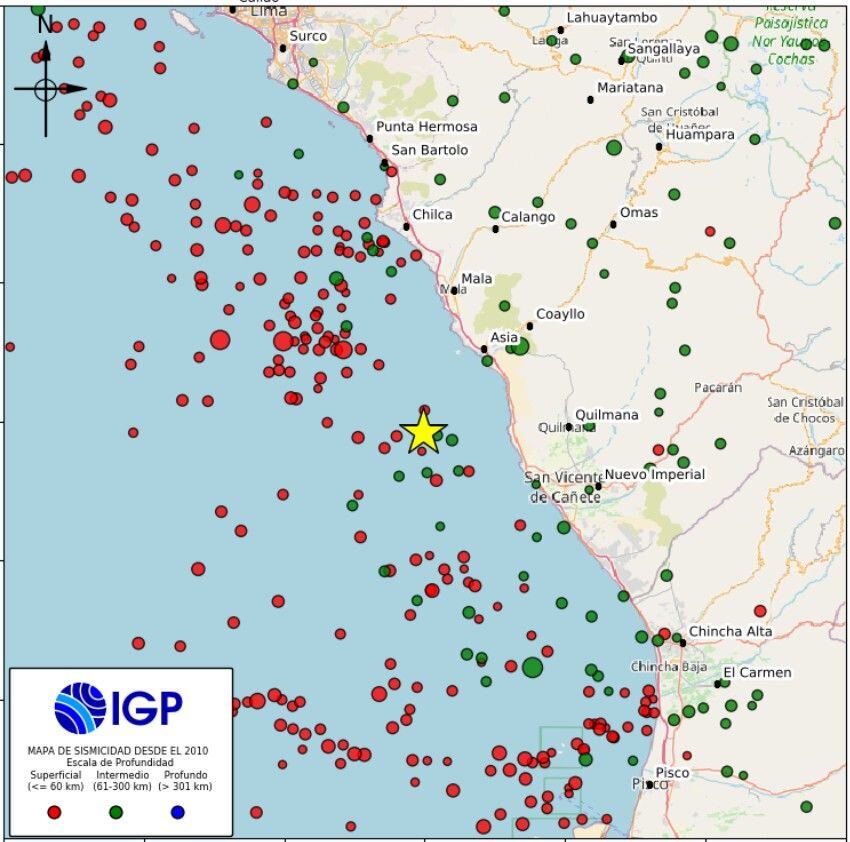 Sismos reportados durante la madrugada del sábado 8 de marzo.