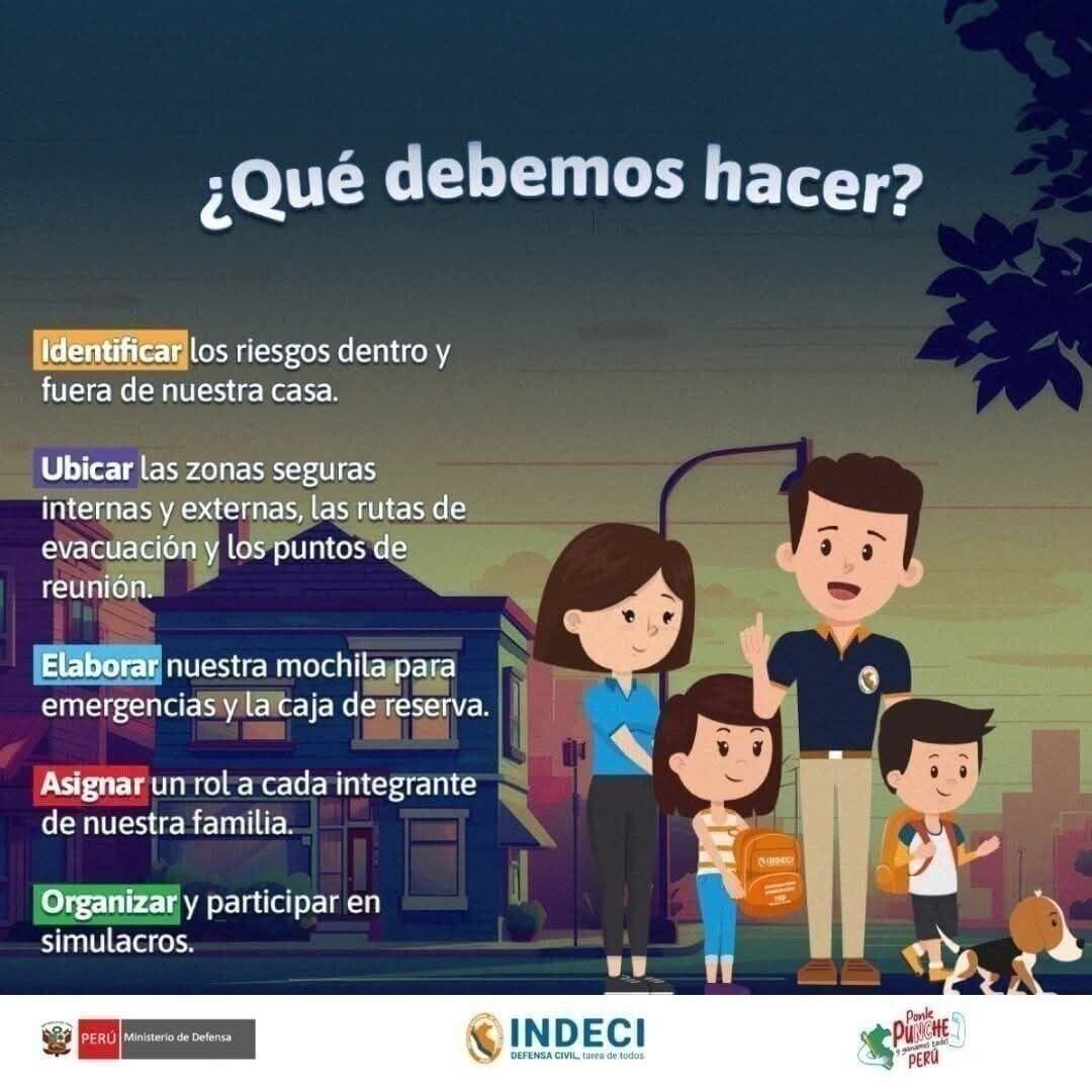 Elabora tu Plan Familiar de Emergencia asignando roles a cada uno de los miembros de tu familia.