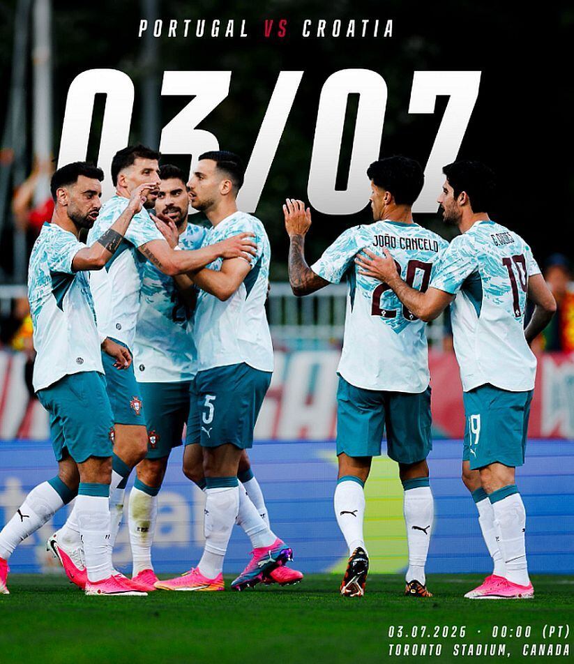 Así anuncia Portugal el partido ante Croacia por el Mundial 2026