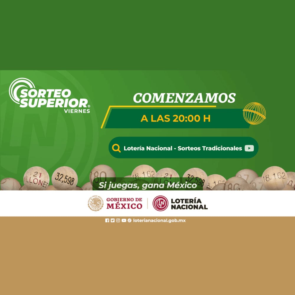 Hoy puedes ganar con la Lotería Nacional de México y el Sorteo Superior.
