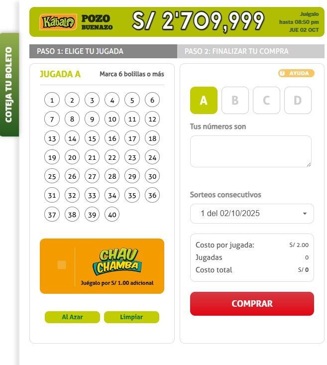 Paso 1: Elige tu jugada