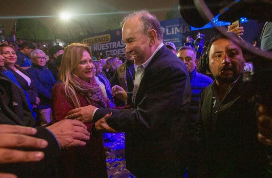 Rafael López Aliaga , alcalde de Lima, encabezó hoy una actividad de rendición de cuentas 2025 de su gestión, a un día de que termine el plazo para que los altos funcionarios puedan renunciar a sus cargos a fin de postular en las Elecciones Generales 2026 | Foto: Fernando Sangama / El Comercio