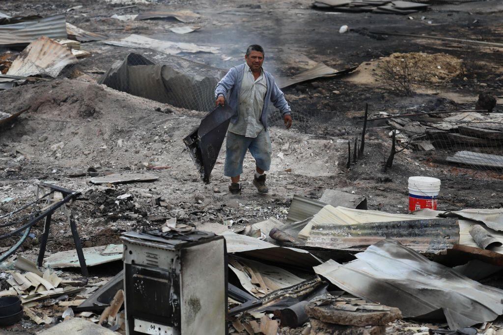 El incendio forestal en febrero de 2024 en la Región de Valparíso, Chile, dejó miles de viviendas devastadas.