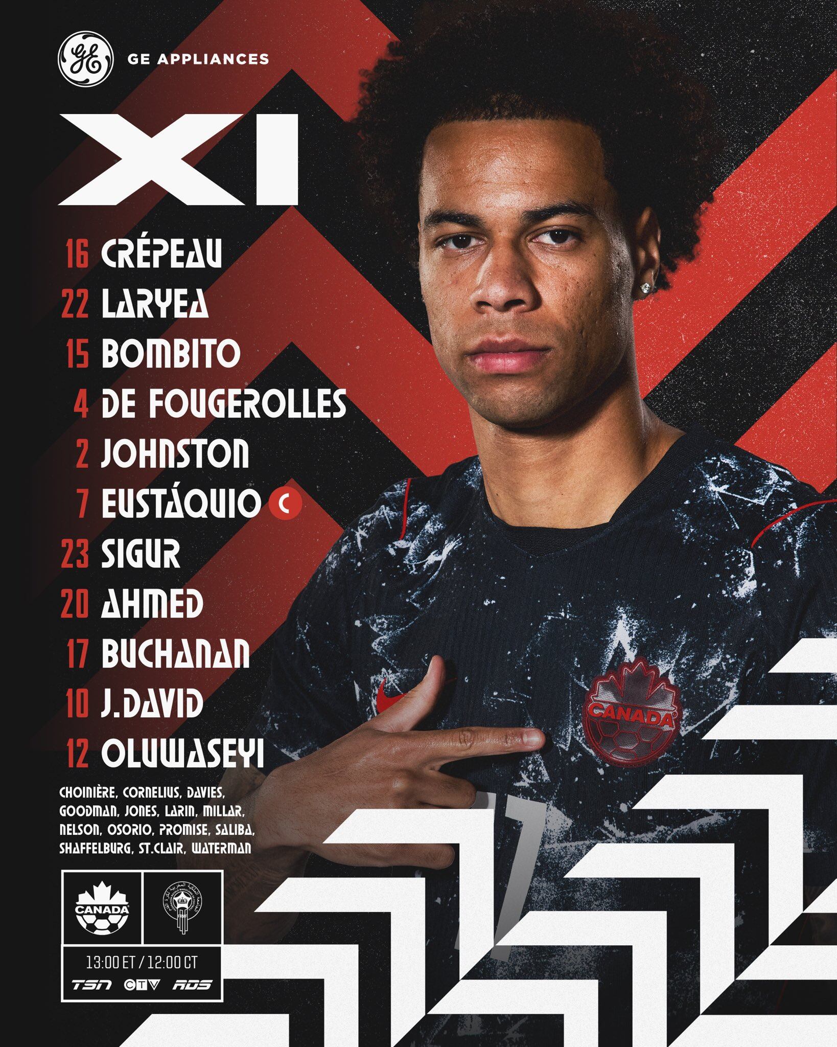 Once titular de Canadá.