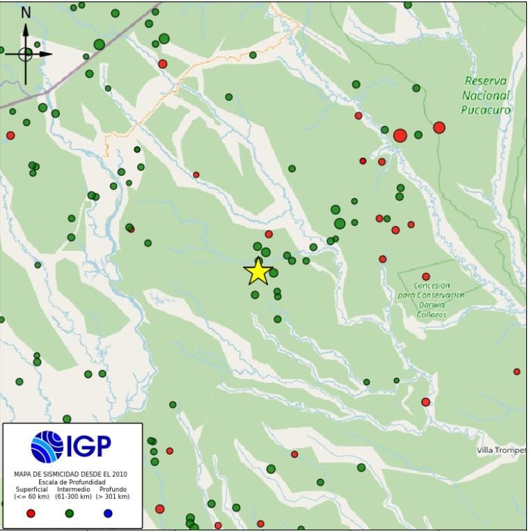 Sismos reportados durante la madrugada del viernes 6 de febrero.
