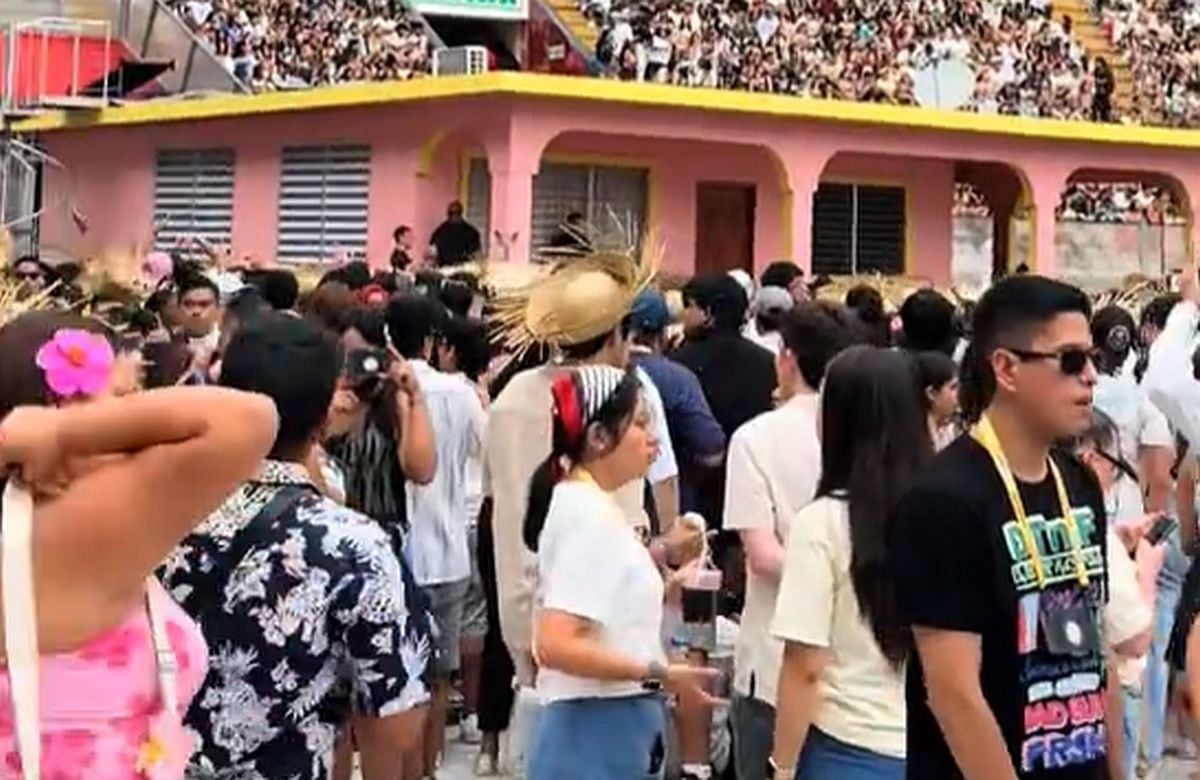 Así lucía 'La casita' en horas de la tarde cuando la gente iba llegando al Estadio Nacional para el concierto | Captura de video / zzia_storm (TikTok)