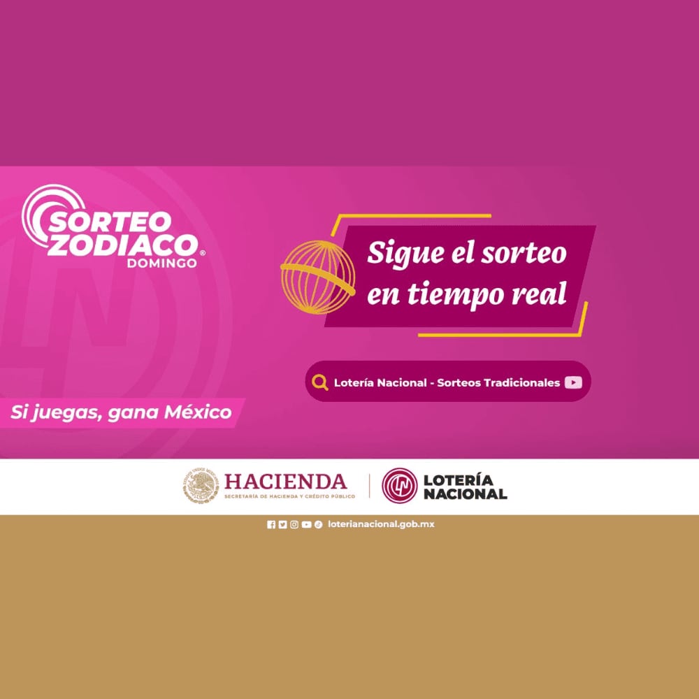 Hoy puedes ganar con la Lotería Nacional de México y el Sorteo Zodiaco.