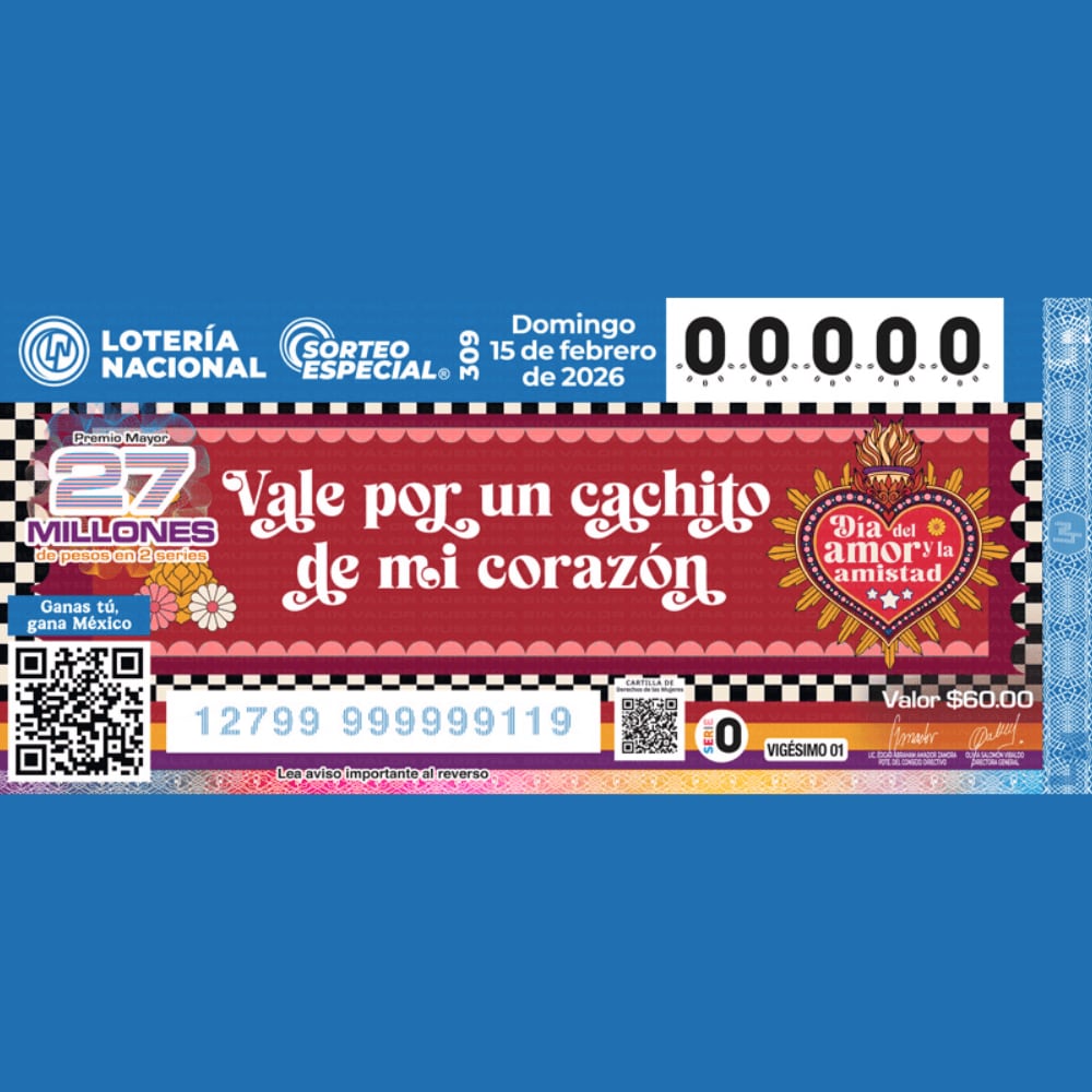 Conoce el billete para el sorteo de esta noche.