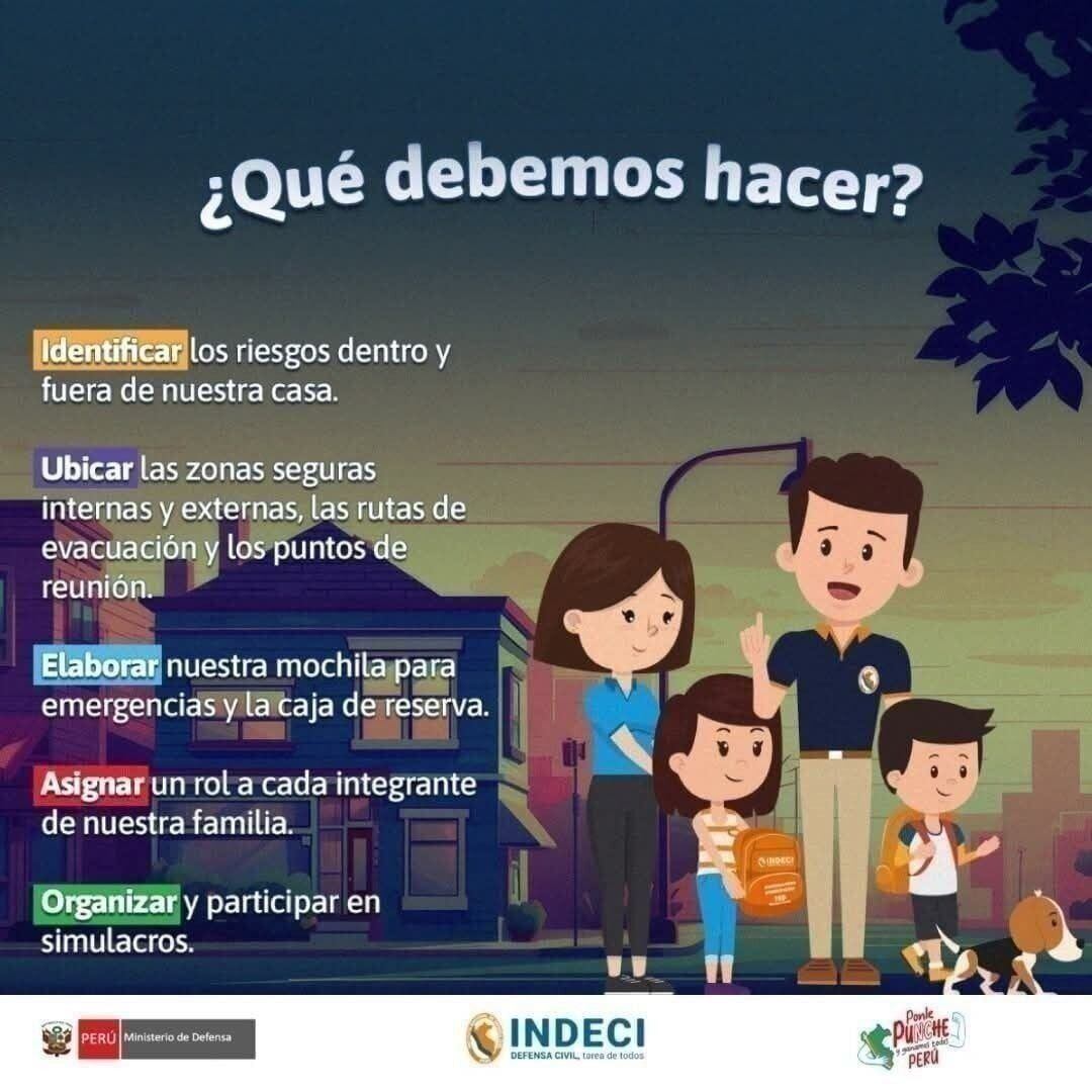 Elabora tu Plan Familiar de Emergencia asignando roles a cada uno de los miembros de tu familia.