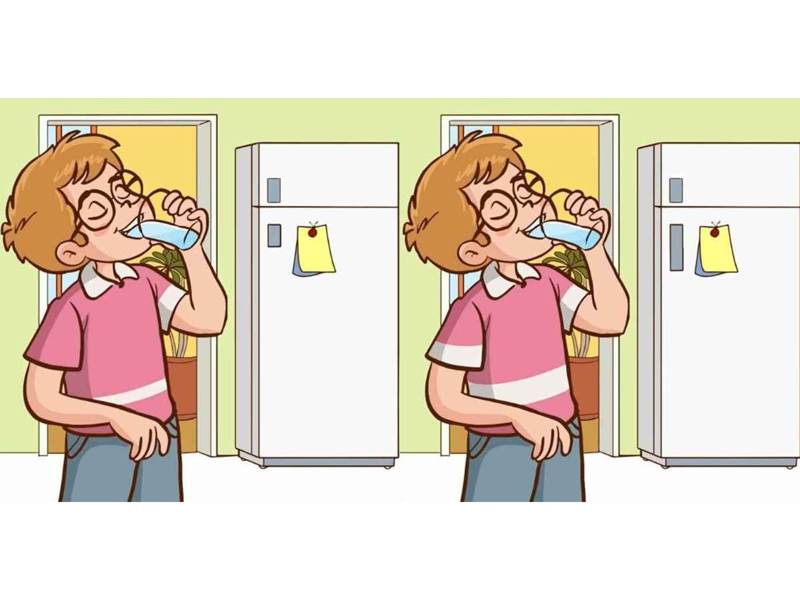 RETO VISUAL | Encuentra 3 diferencias entre las imágenes del niño bebiendo agua en 9 segundos. | Youtube