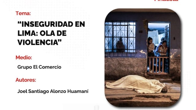 Cobertura fotográfica de El Comercio sobre inseguridad ciudadana es finalista en los Premios Nacionales de Periodismo 2023