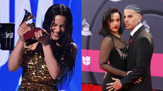 Rosalía ganó el Latin Grammy a mejor álbum del año y Rauw Alejandro le envió un beso volado 