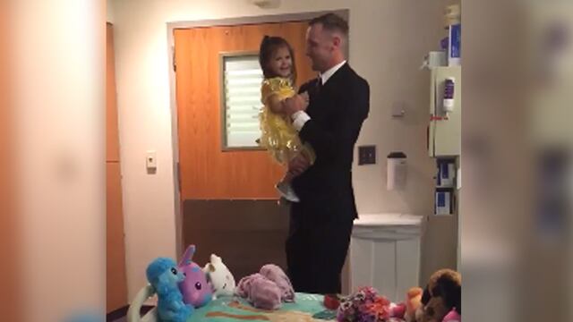 Facebook: Niña de 2 años que venció al cáncer bailó feliz con su padre en su última quimioterapia