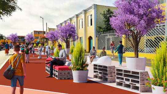 Proyecto de zona de tránsito calmado en Surco