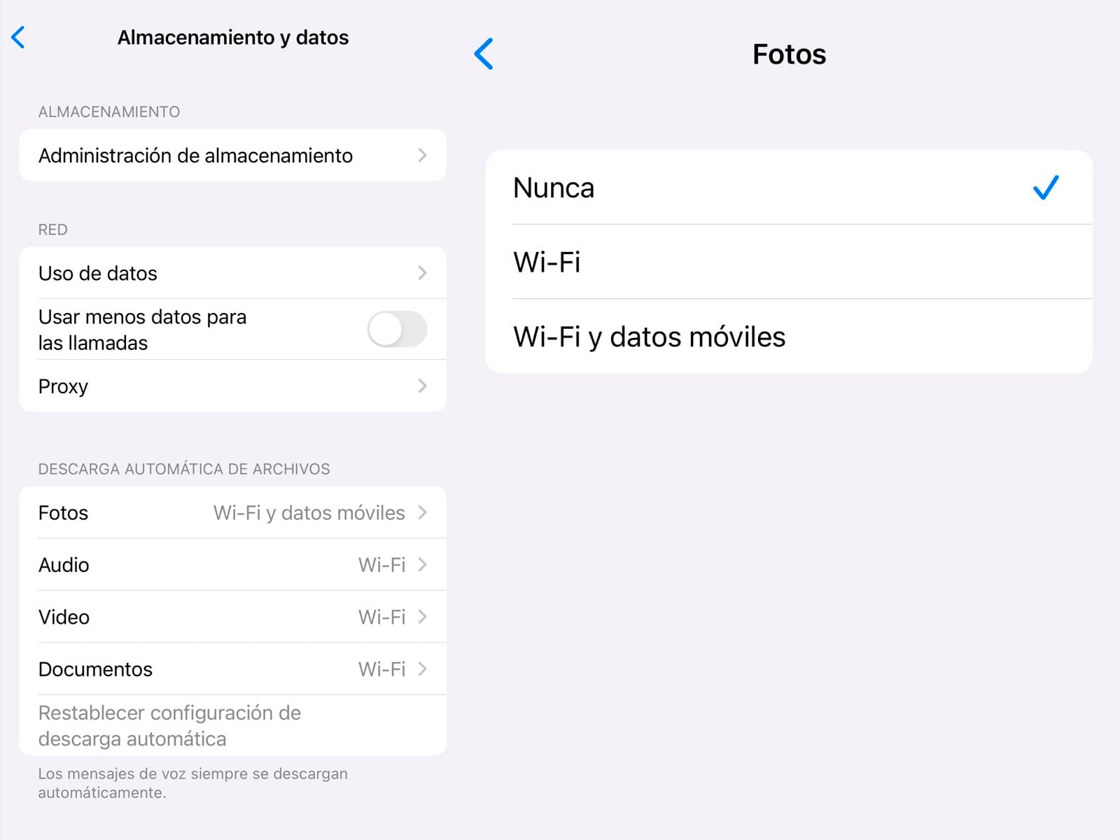 WHATSAPP | No olvides desactivar el guardado automático. (Foto: MAG - Rommel Yupanqui)