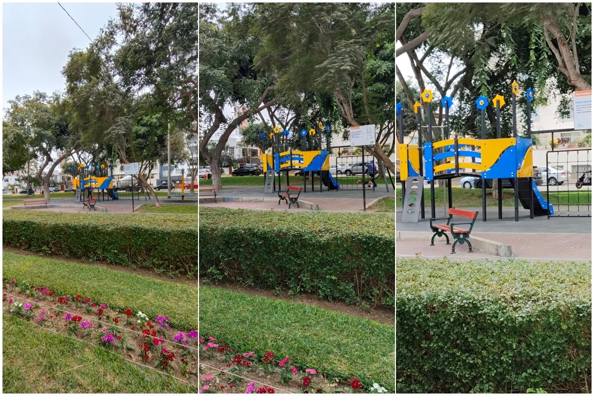 La misma fotografía tomada con el lente angular, principal y el 2x.