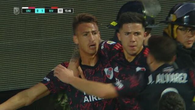 Tras gran jugada de Álvarez: Braian Romero anotó el 1-0 de River vs. Unión | VIDEO