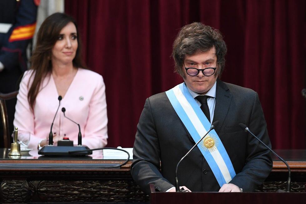 Javier Milei, junto a su vicepresidenta, Victoria Villarruel. Foto: Noticias Argentinas/ elDiarioAR