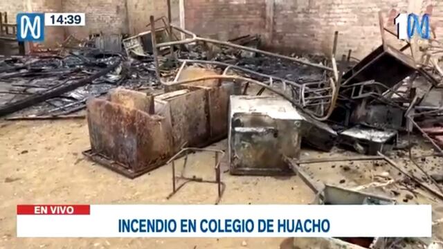 Huacho: reportan incendio en colegio que deja cuantiosos daños materiales | VIDEO