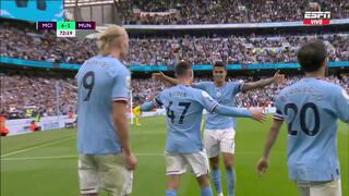 City no tiene piedad: hat-trick de Foden tras asistencia de Haaland en el 6-1 sobre United | VIDEO