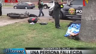 Callao: motociclista murió al estrellarse contra palmera