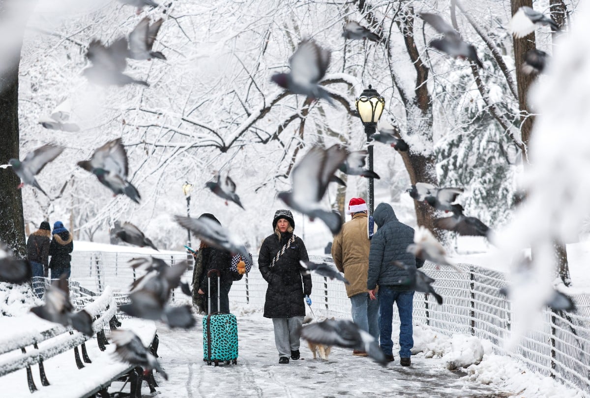 El clima invernal vuelve a marcar la agenda en EE.UU. con nevadas antes y después de Navidad. | Crédito: CHARLY TRIBALLEAU / AFP