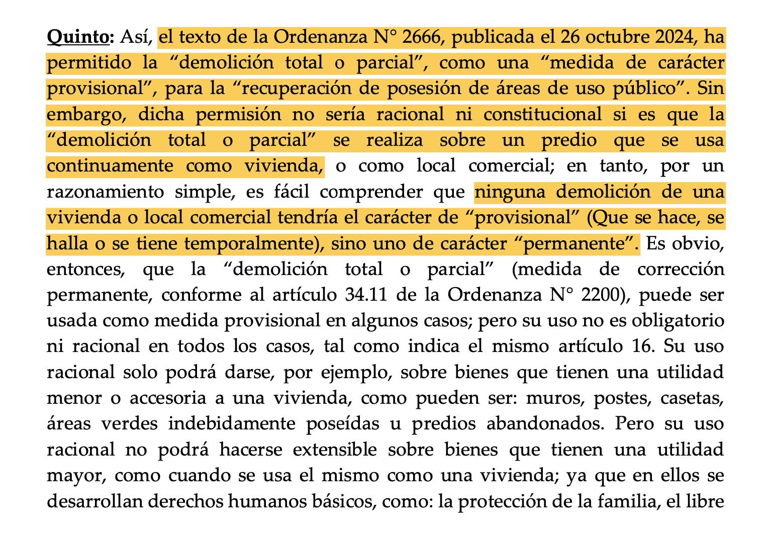Detalles de la medida cautelar a favor de vecinos de SJM