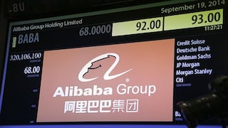 Acciones de Alibaba suben 46% a US$93,5 en debut bursátil