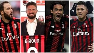 Con Giroud, Lapadula y más: los últimos 20 delanteros que usaron la ‘9′ en AC Milan l | FOTOS