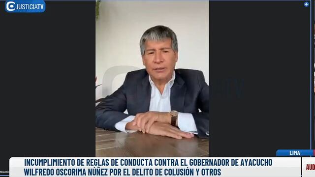 Wilfredo Oscorima deberá cumplir su control biométrico en Ayacucho y no en Lima